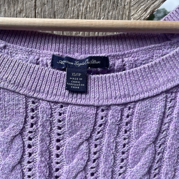 Lilac Cable Knit Sweater - Picture 3 of 4